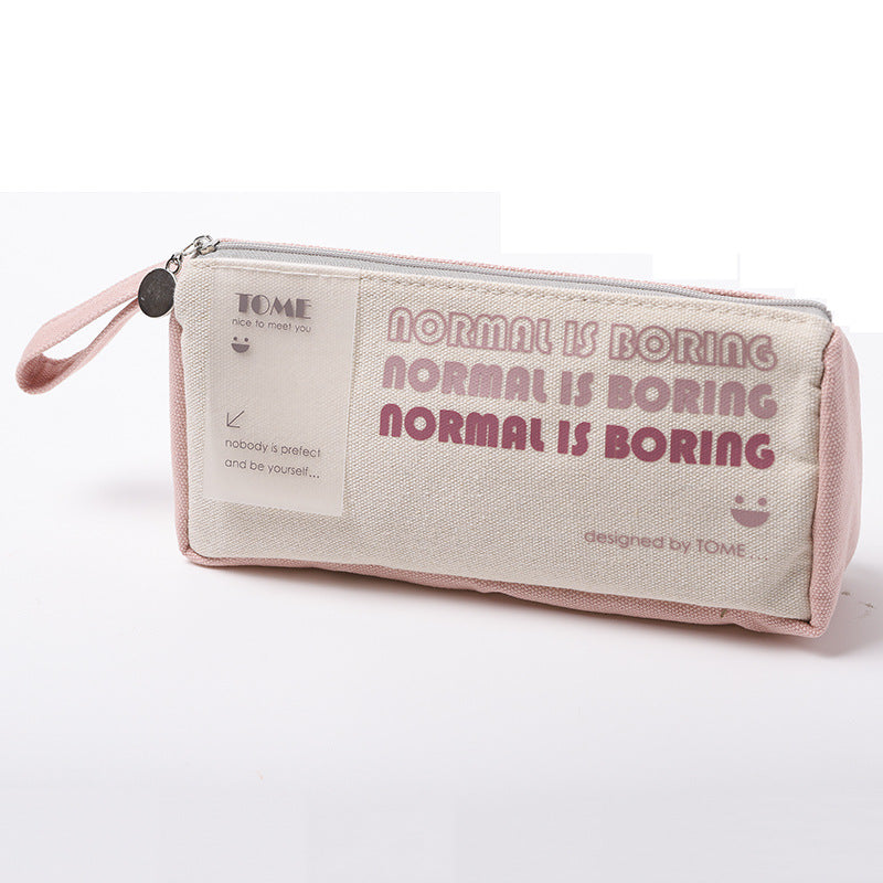 Wholesale Handheld Large Capacity Canvas Pen Bag